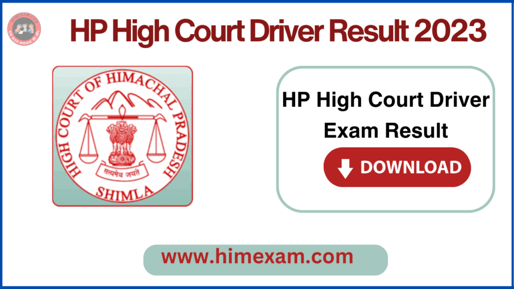 Hp High Court Driver Result Himexam