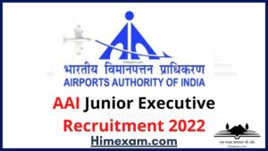 AAI Junior Executive Recruitment 2022