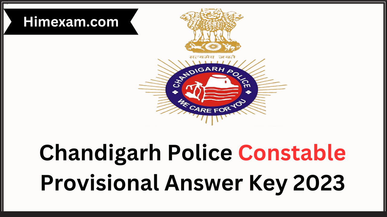 Chandigarh Police Constable Provisional Answer Key 2023