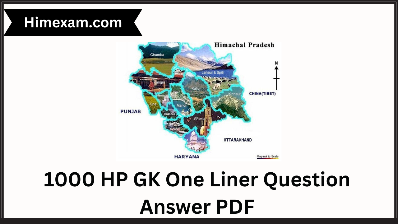 1000 HP GK One Liner Question Answer PDF