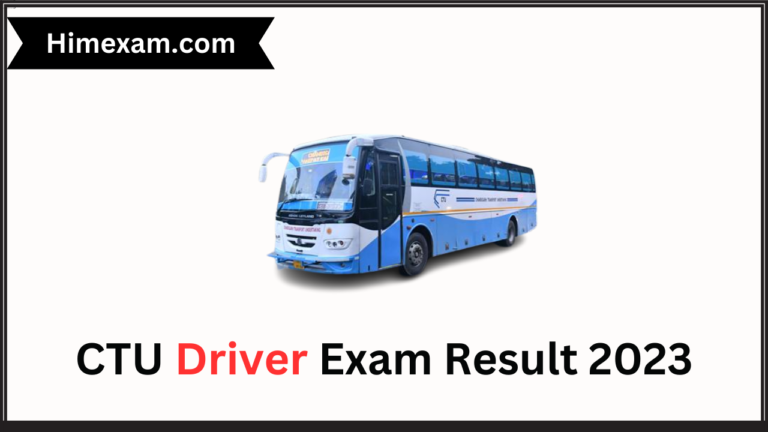 CTU Driver Exam Result 2023