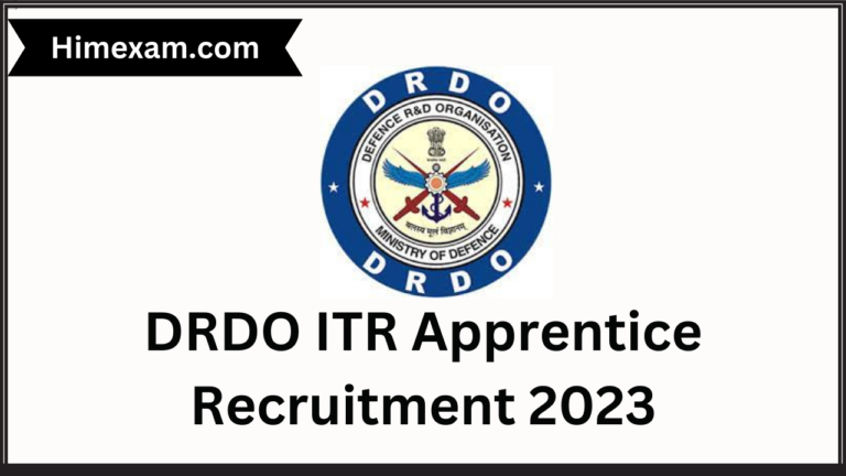 DRDO ITR Apprentice Recruitment 2023