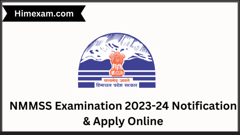 NMMSS Examination 2023-24 Notification & Apply Online