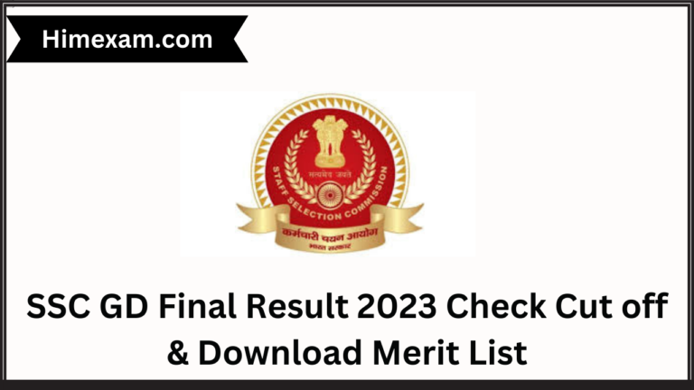 SSC GD Final Result 2023 Check Cut off & Download Merit List