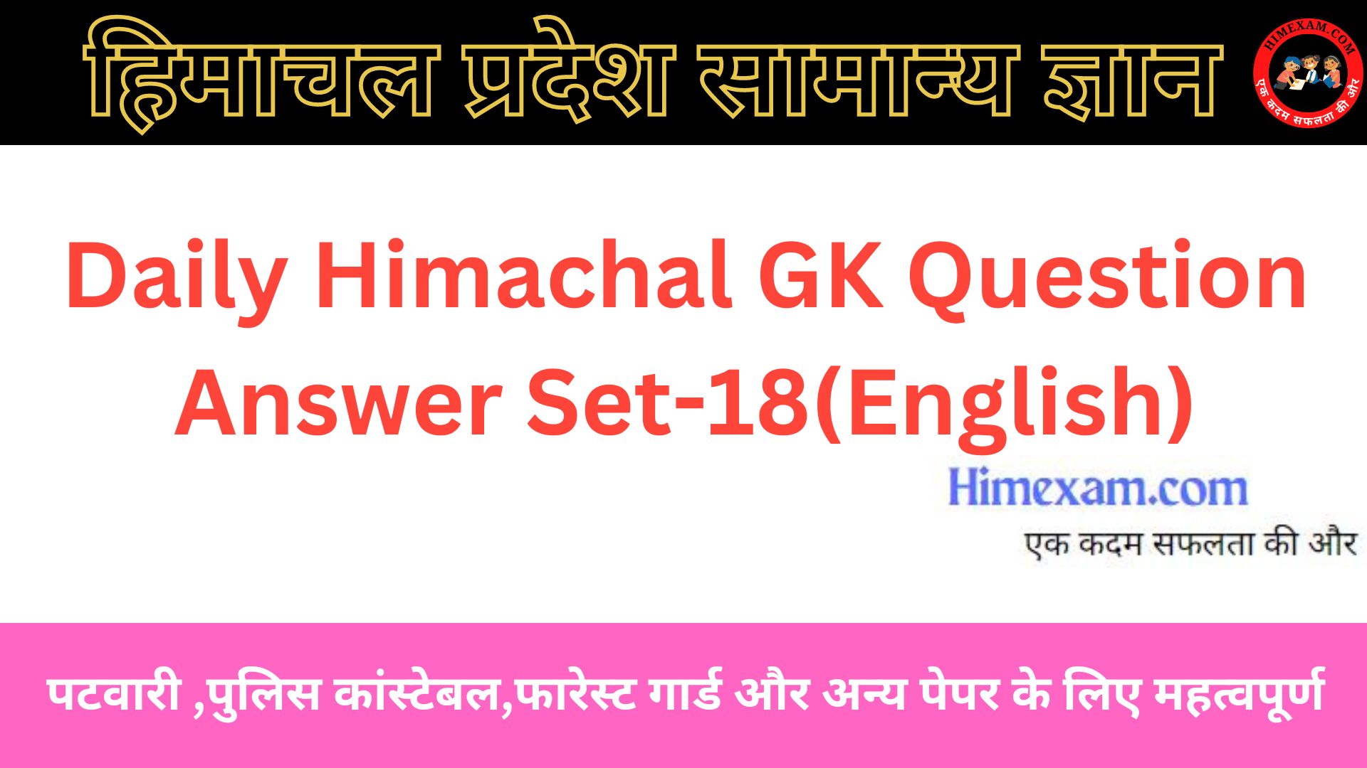 Daily HP GK Online Quiz Set-18 (English)