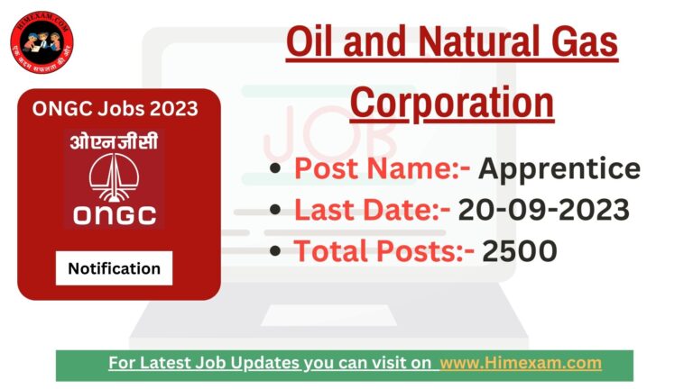 ONGC Apprentice Recruitment 2023 Notification & Apply Online For 2500 Posts