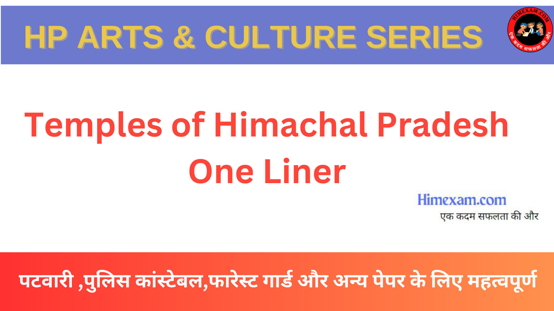 Temples of Himachal Pradesh One Liner