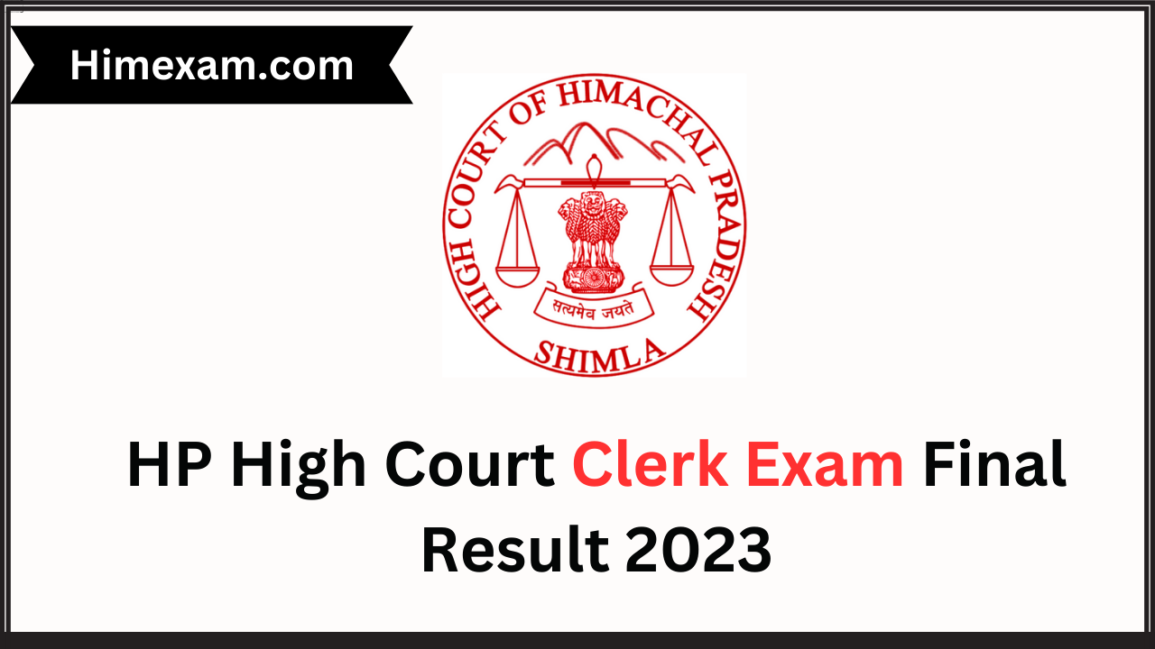HP High Court Clerk Final Result 2023