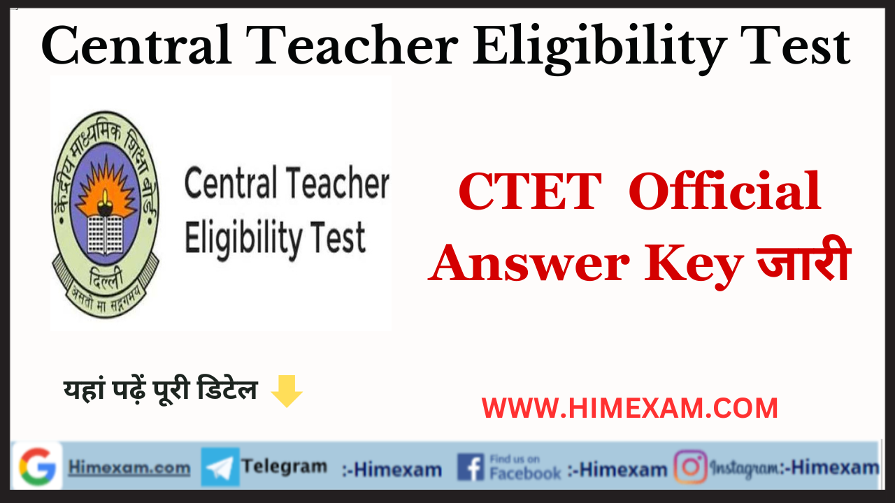 CTET Official Answer Key 2023