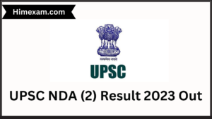 UPSC NDA (2) Result 2023 Out