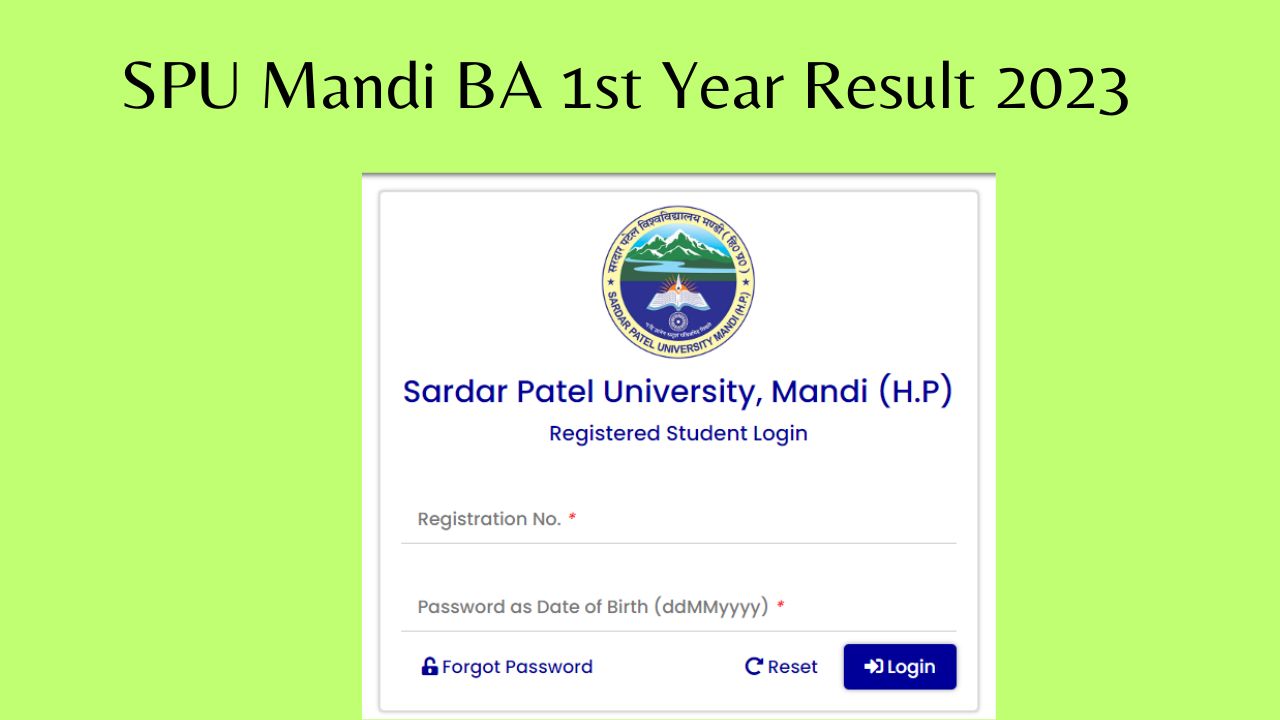 SPU Mandi BA 1st Year Result 2023