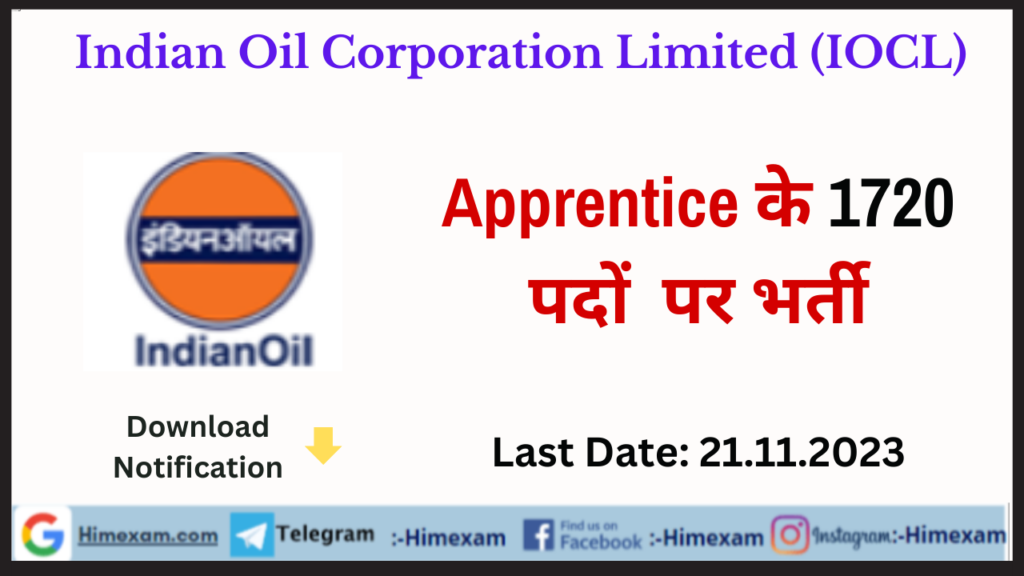 IOCL Refinery Division Apprentice Recruitment 2023 Notification Out ...