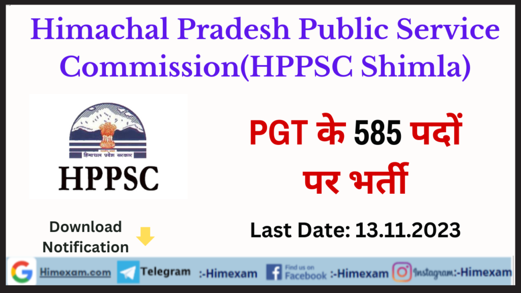 HPPSC Shimla PGT Recruitment 2023 Notification Out For 585 Posts ...