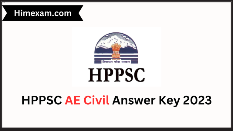 HPPSC AE Civil Answer Key 2023