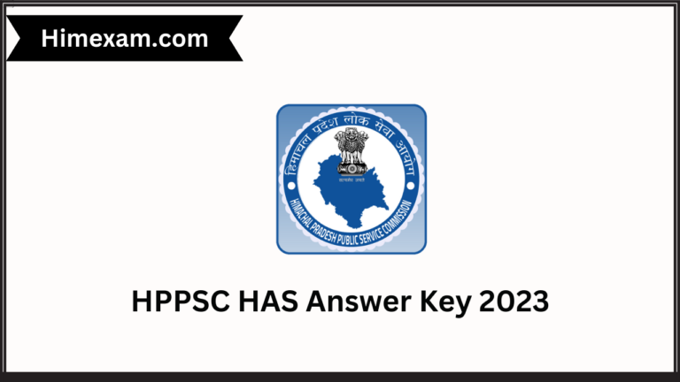 HPPSC HAS Answer Key 2023