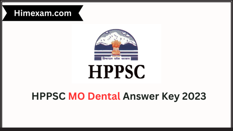 HPPSC MO Dental Answer Key 2023
