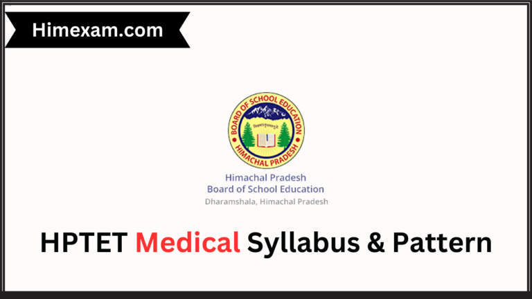 HPTET Medical Syllabus