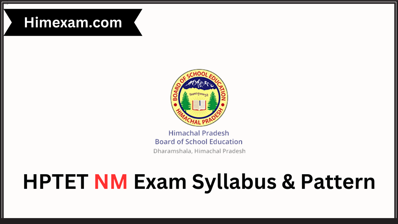 HPTET Non Medical Syllabus