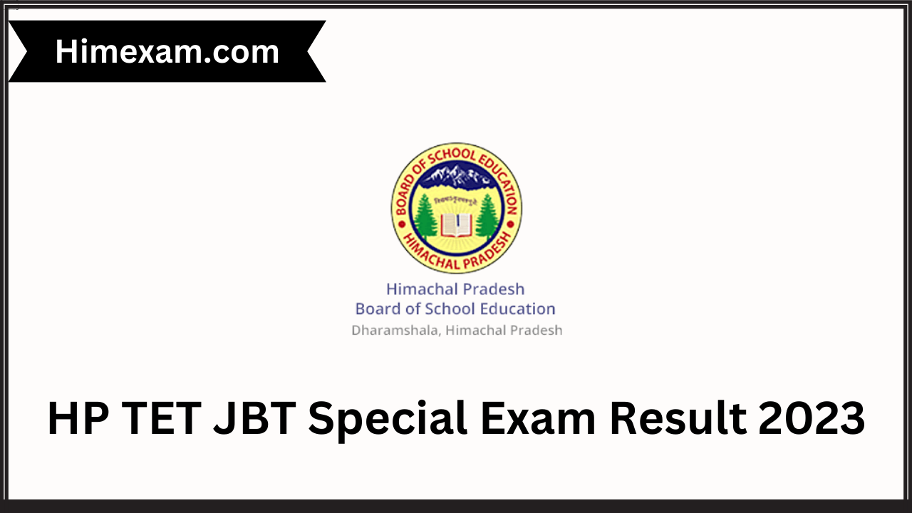 HP TET JBT Special Exam Result 2023