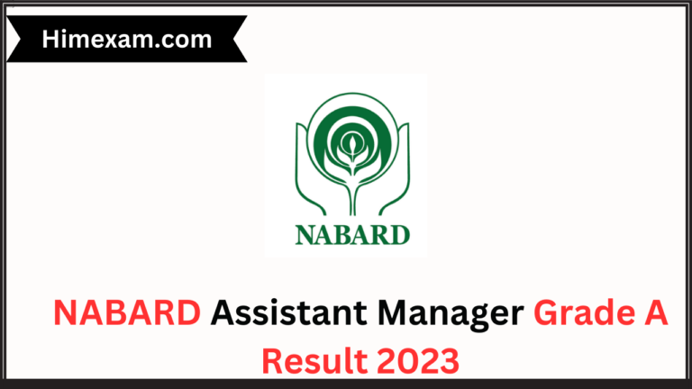 NABARD Assistant Manager Grade A Mains Exam Result 2023