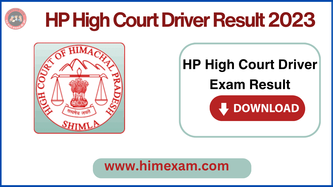 HP High Court Driver Result 2023