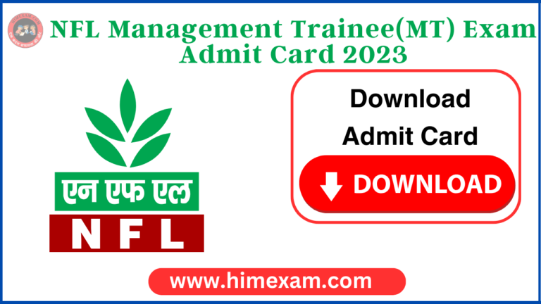 NFL Management Trainee(MT) Exam Admit Card 202