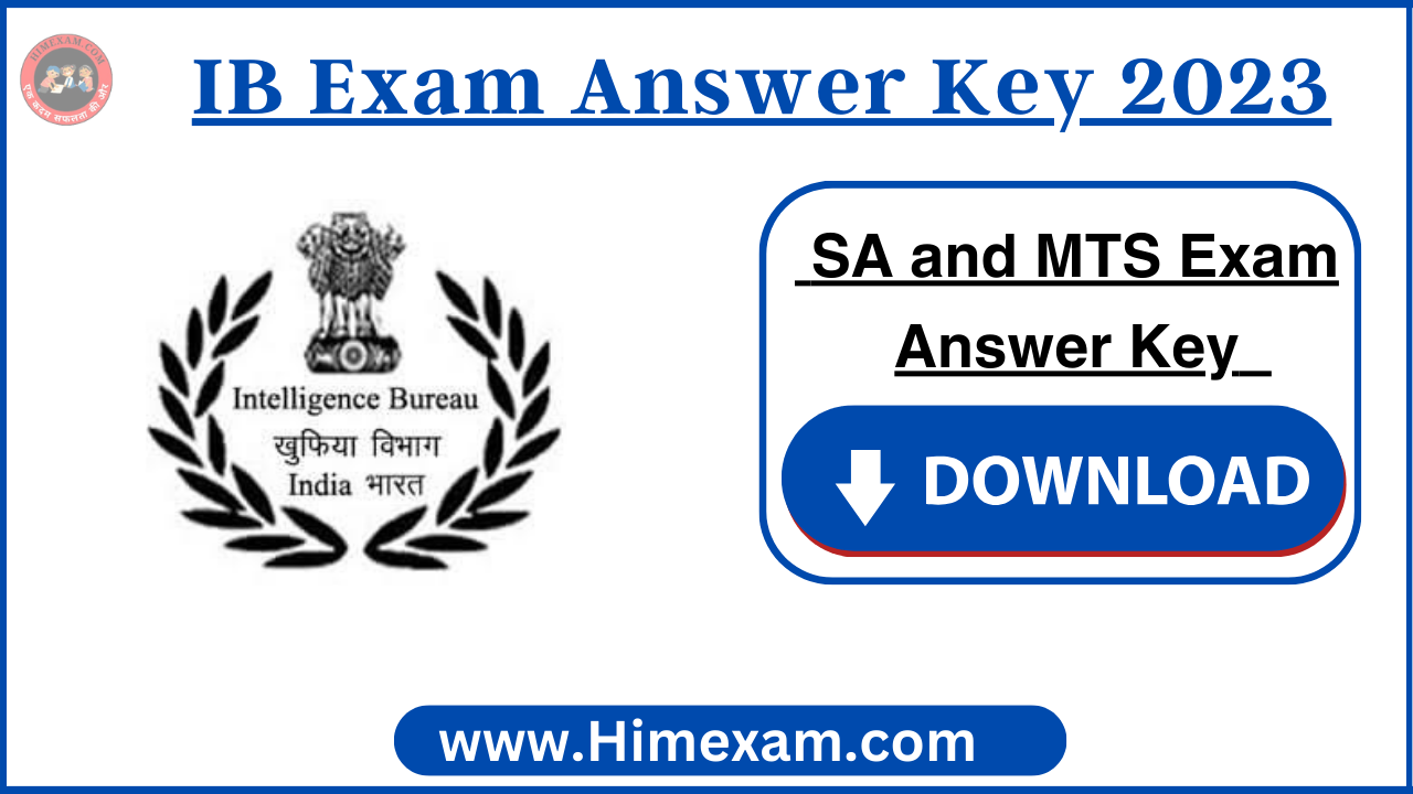 IB SA and MTS Exam Answer Key 2023