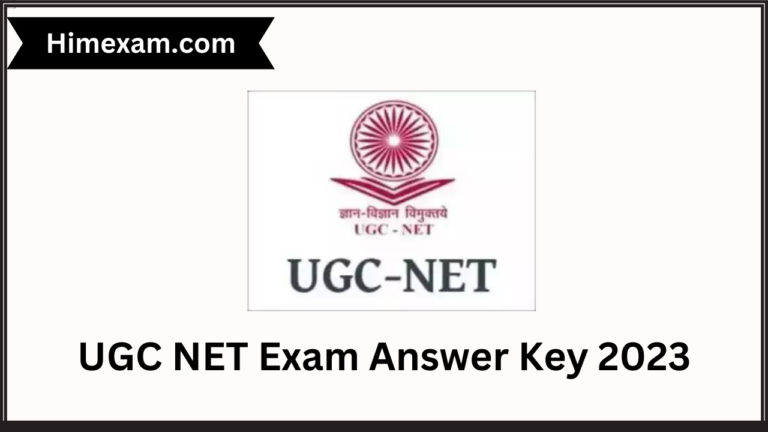 UGC NET Exam Answer Key 2023