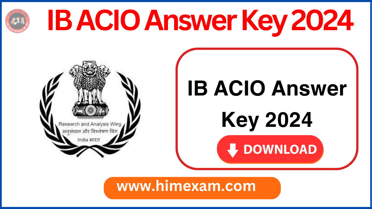 IB ACIO Answer Key 2024