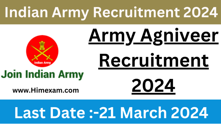 Army Agniveer Recruitment 2024