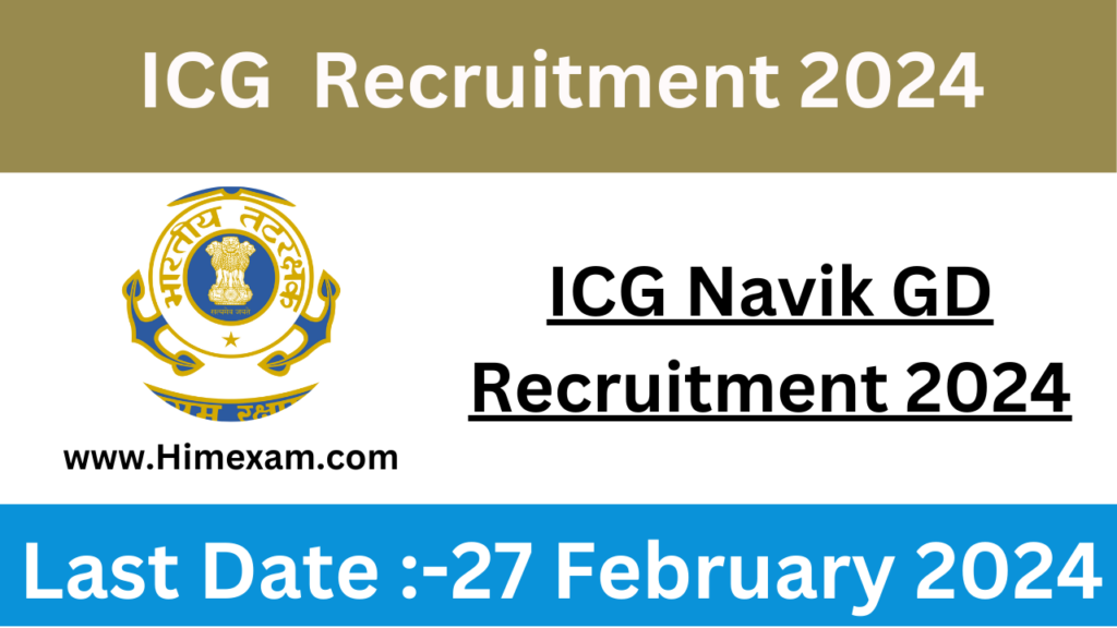 ICG Navik GD Recruitment 2024 Notification Apply Online Last Date   Chandigarh JBT Recruitment 2024 66 1024x576 