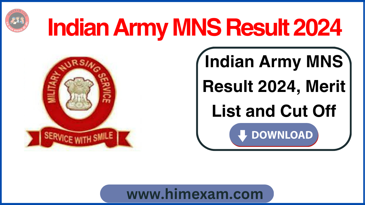 Indian Army MNS Result 2024 Merit List and Cut Off
