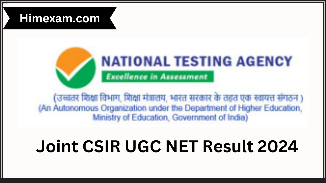 Joint CSIR UGC NET Result 2024