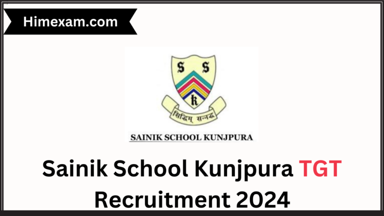 Sainik School Kunjpura TGT Recruitment 2024