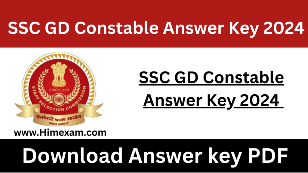 SSC GD Constable Answer Key 2024 - Himexam.com