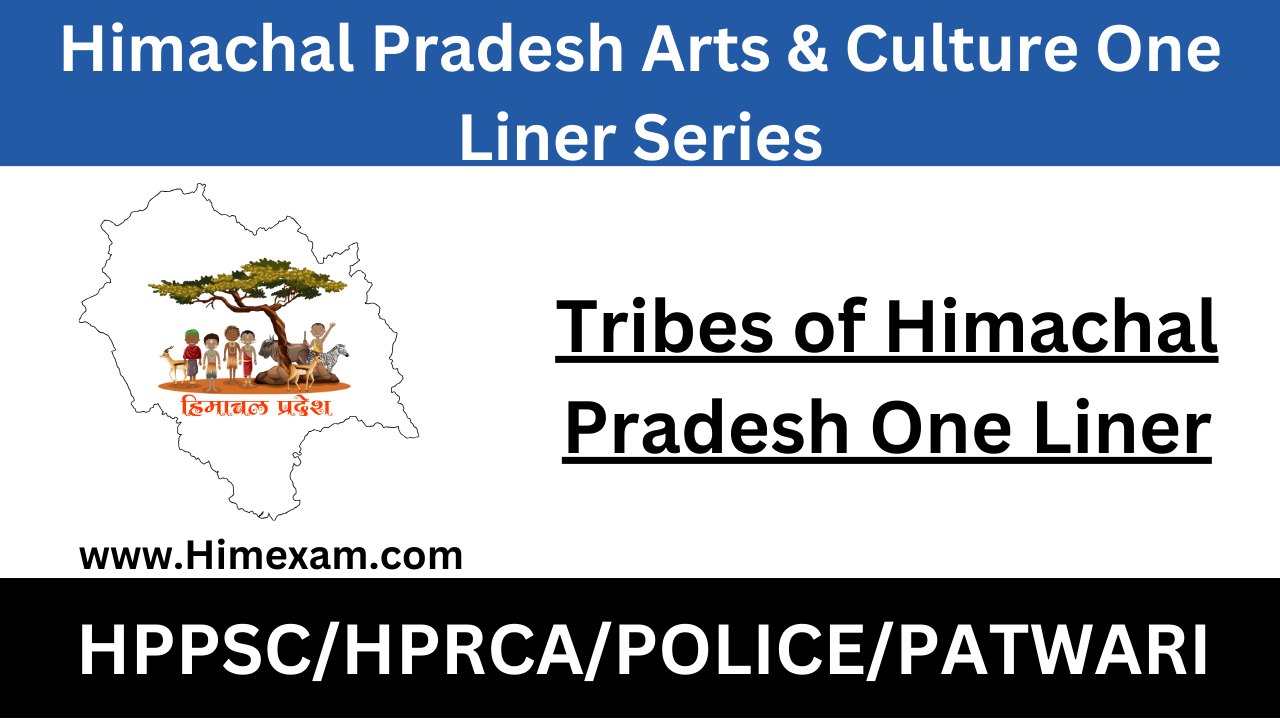 Tribes of Himachal Pradesh One Liner