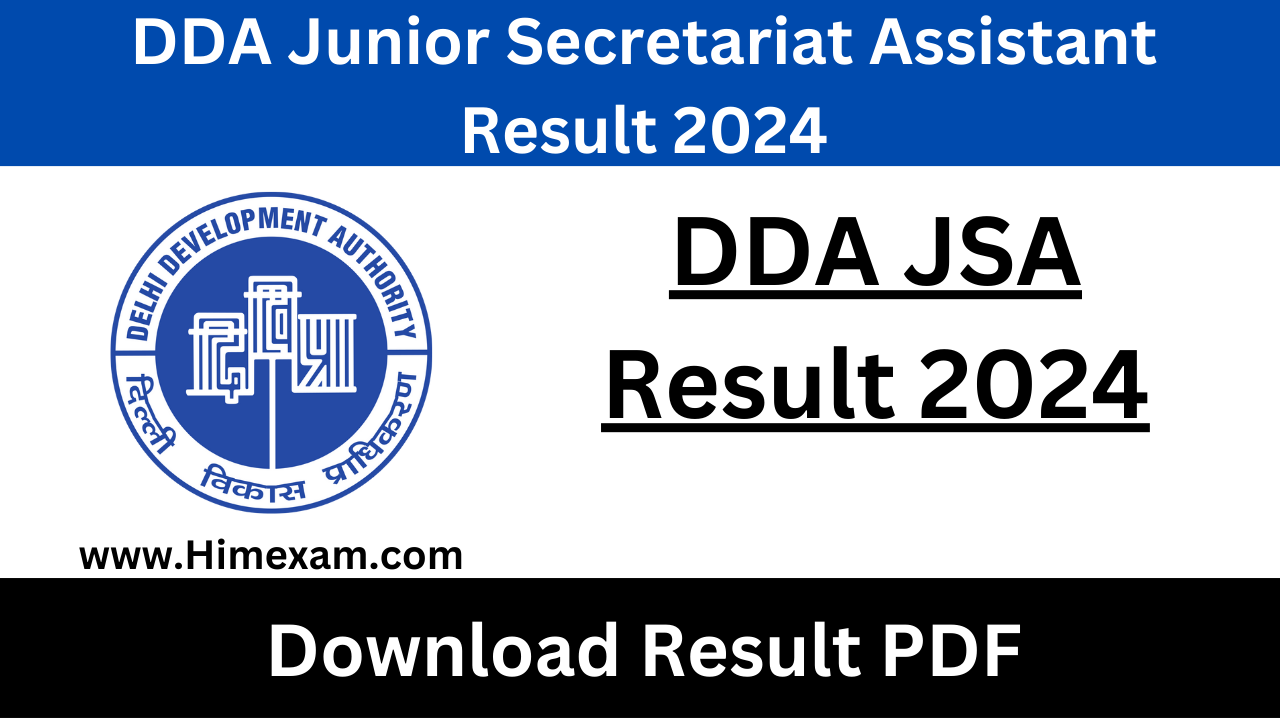 DDA JSA Result 2024