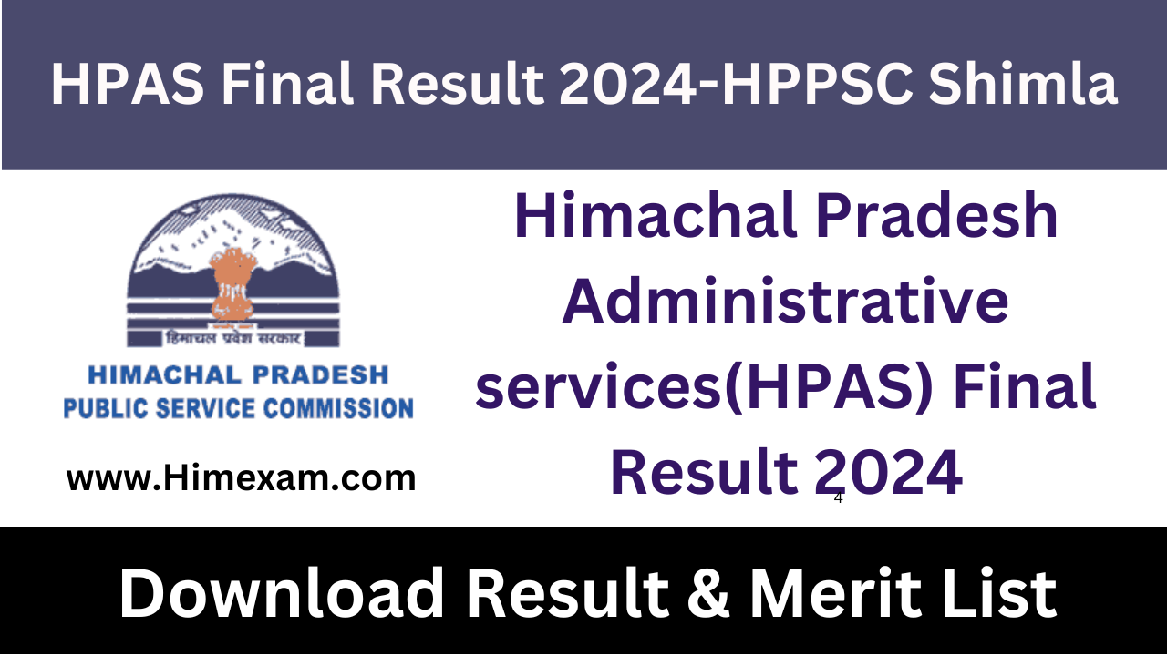 HPAS Final Result 2024 Download HPPSC HAS Result PDF Now!