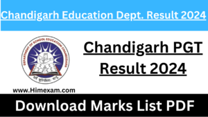Chandigarh PGT Result 2024