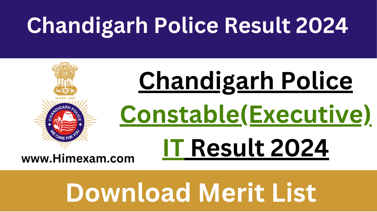 Chandigarh Police Constable(Executive) IT Result 2024