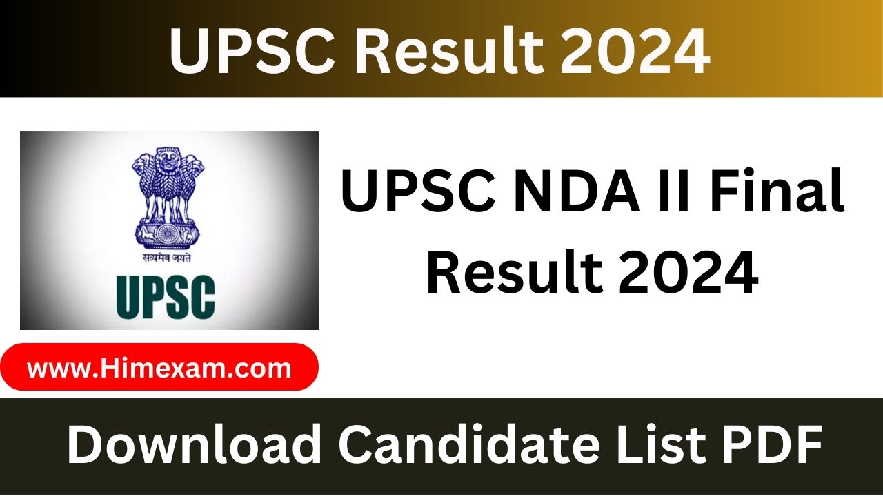 UPSC NDA II Final Result 2024