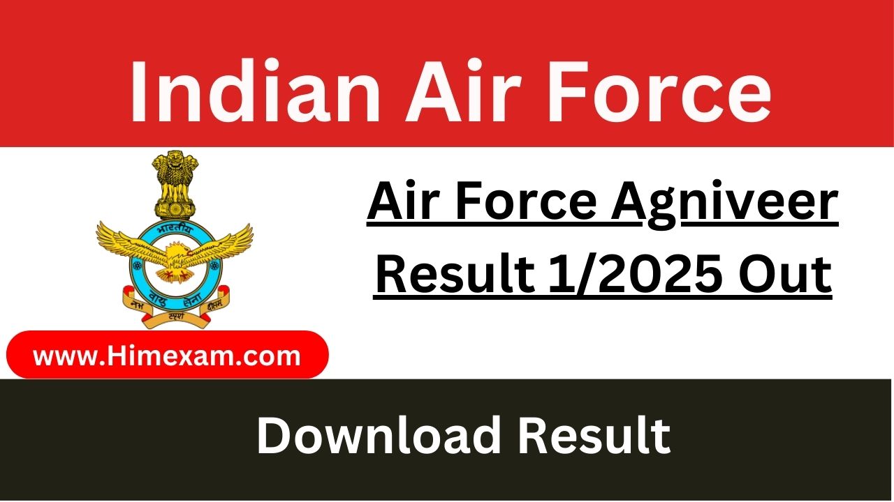 Air Force Agniveer Result 1/2025 Out