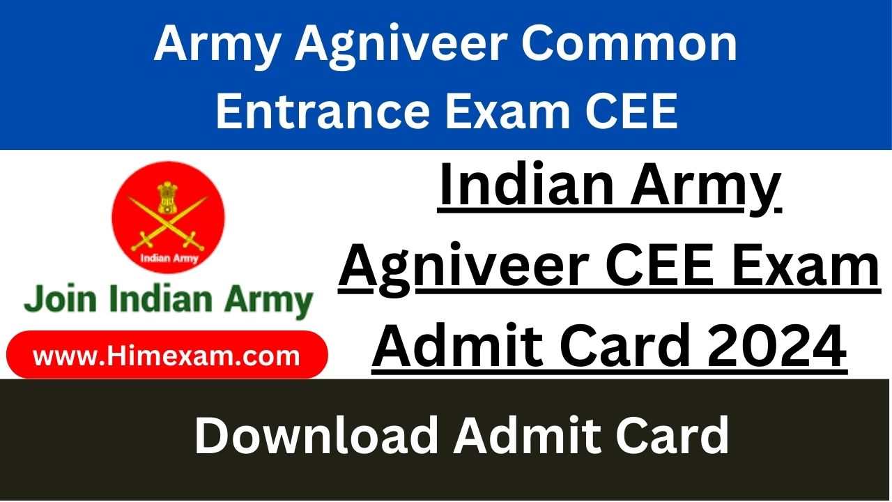 Indian Army Agniveer CEE Exam Admit Card 2024