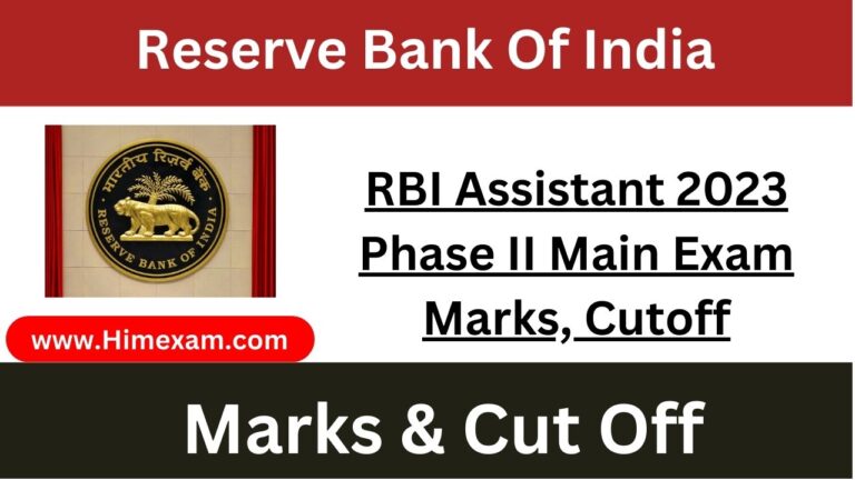 RBI Assistant 2023 Phase II Main Exam Marks, Cutoff