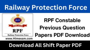 RPF Constable Previous Question Papers PDF Download