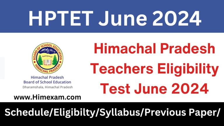 HP TET June 2024 Notification & Apply Online