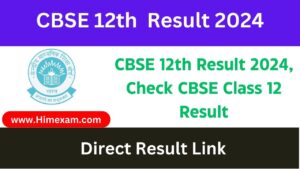 CBSE 12th Result 2024, Check CBSE Class 12 Result