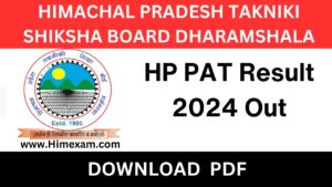 HP PAT Result 2024 Out