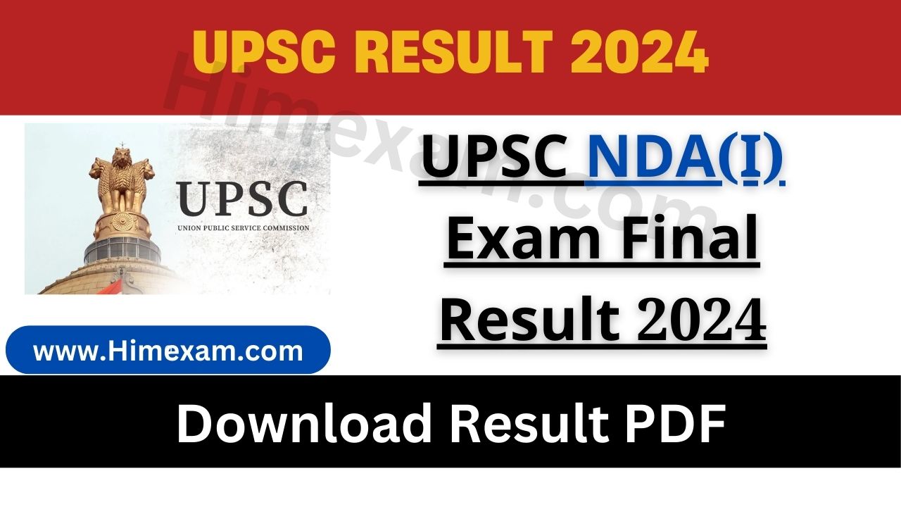 UPSC NDA(I) Exam Final Result 2024