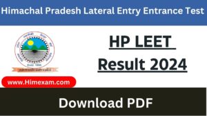 HP LEET Result 2024 Download PDF